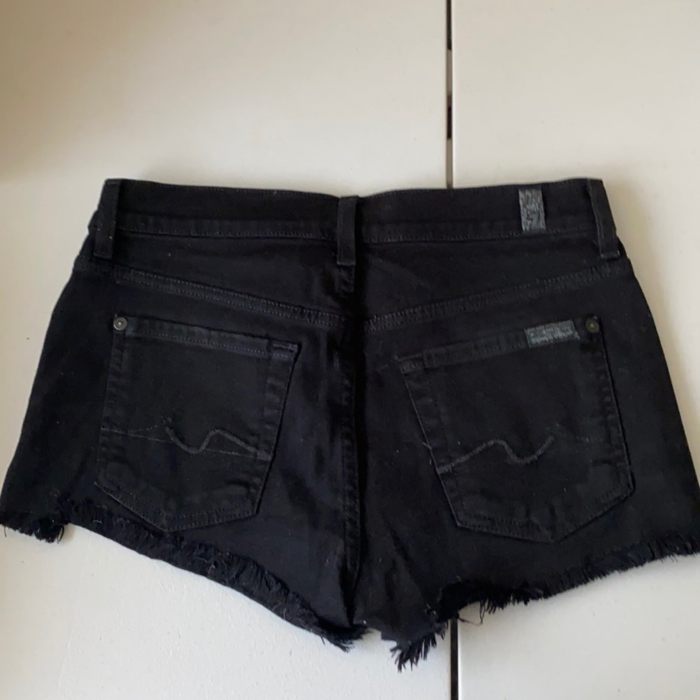Black 7forallmankind jean shorts